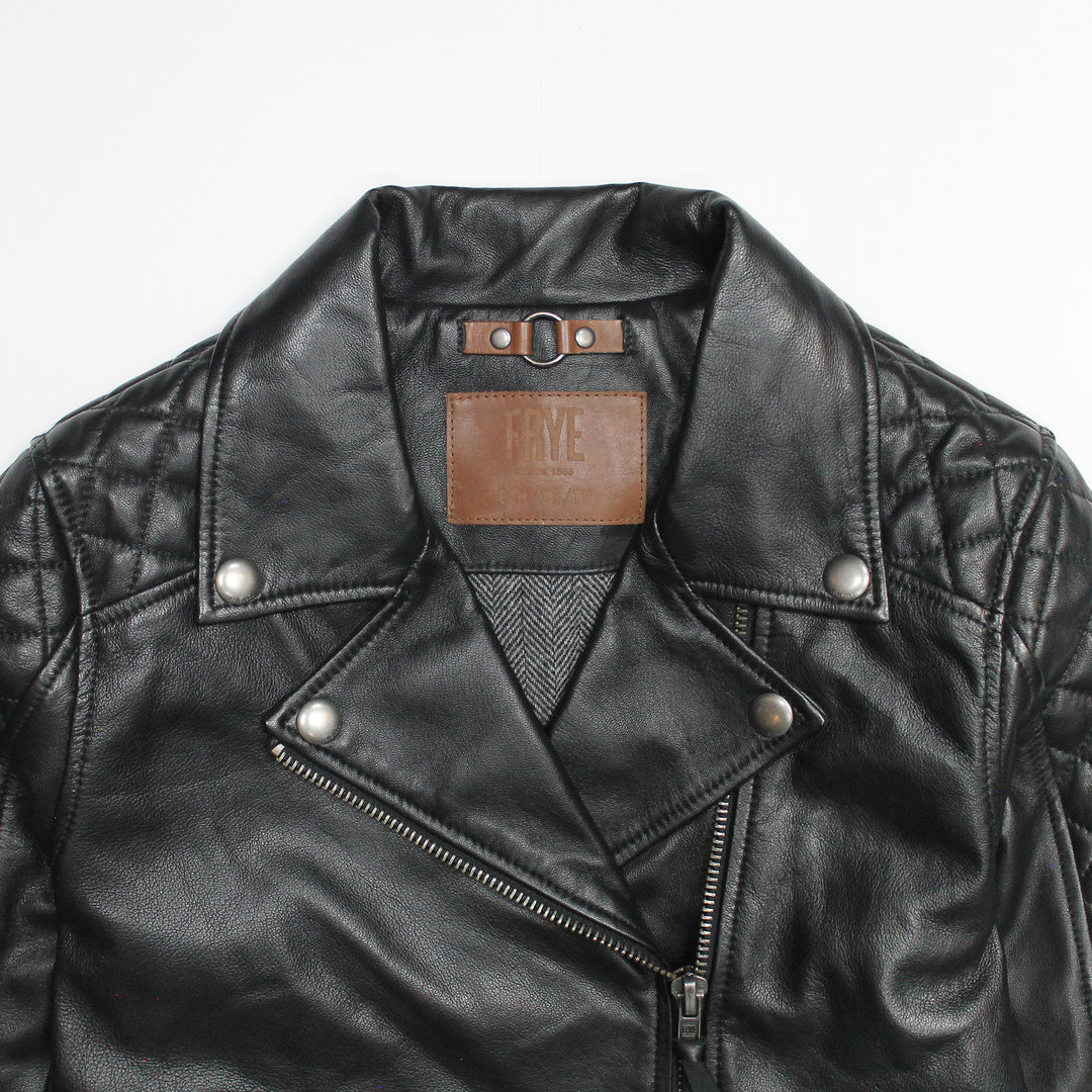Frye Value - Women’s Black Oklahoma Biker Leather Jacket