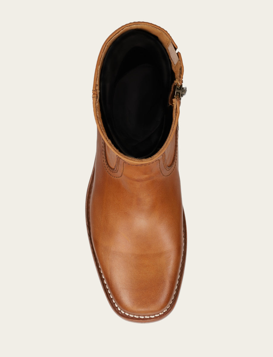 Frye Popular - Men's Saddle Campus Inside Zip Boot