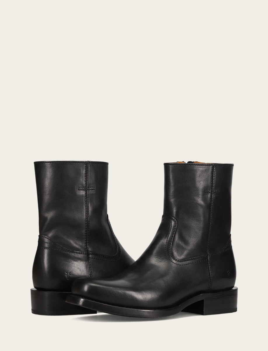 Frye Discount - Men's Black Campus Inside Zip Boot