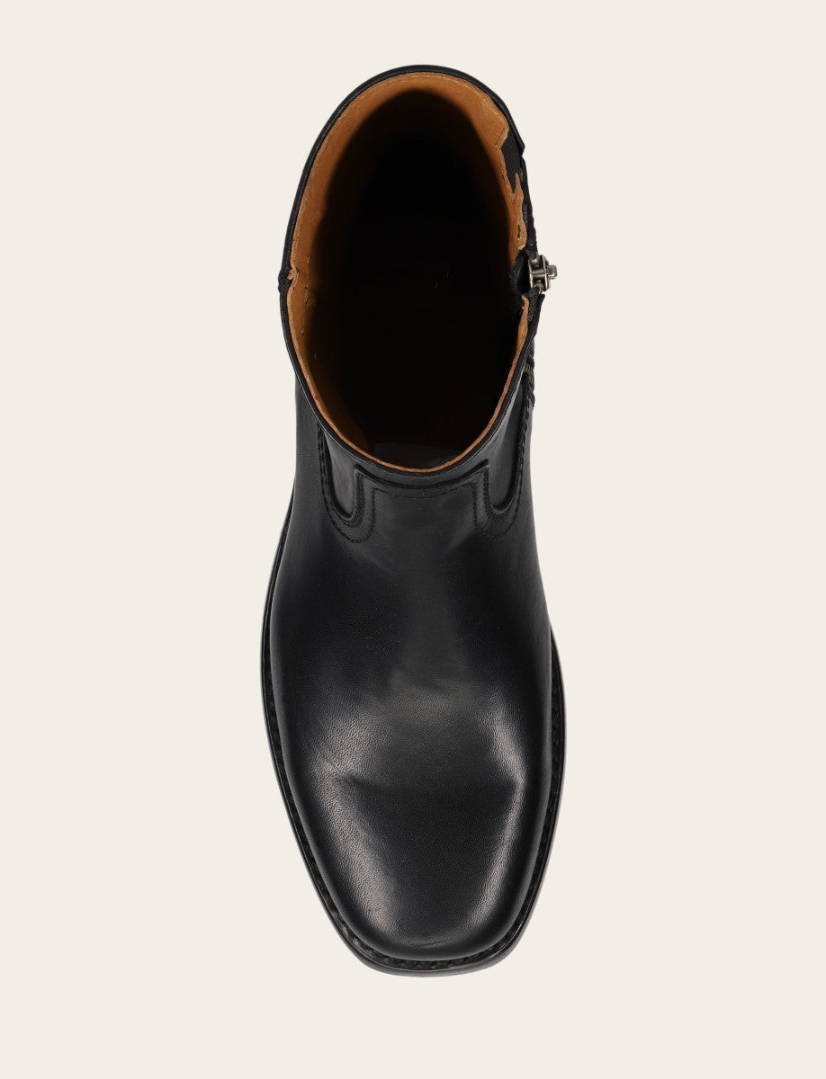 Frye Discount - Men's Black Campus Inside Zip Boot