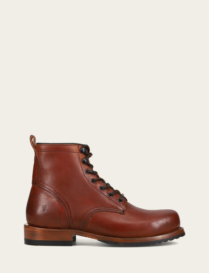 Frye Special Offer - Men's Whiskey Hudson Workboot Plain Toe Boot