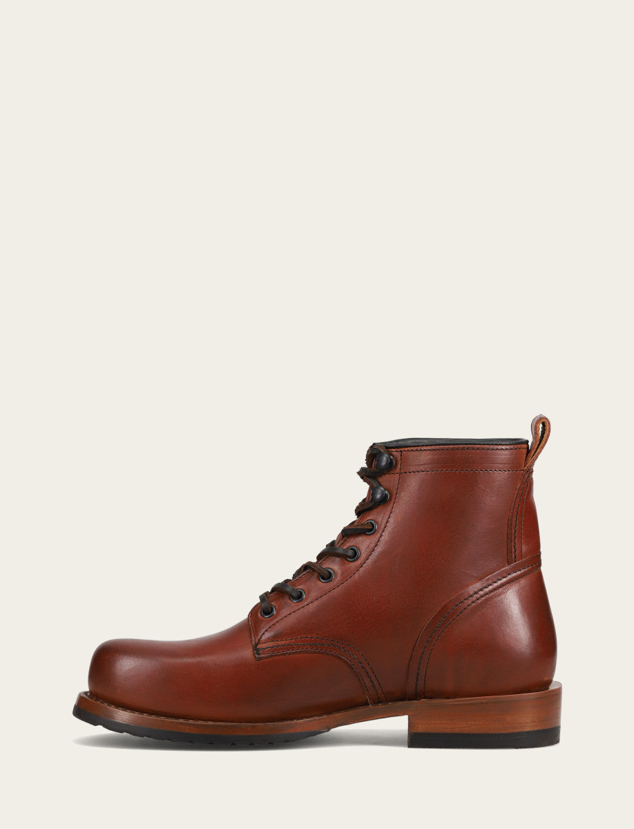 Frye Special Offer - Men's Whiskey Hudson Workboot Plain Toe Boot