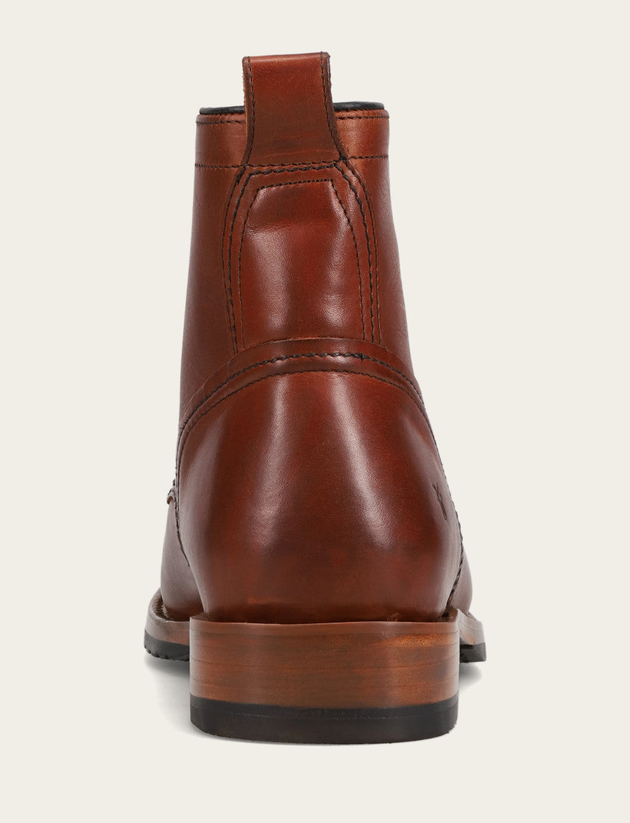 Frye Special Offer - Men's Whiskey Hudson Workboot Plain Toe Boot