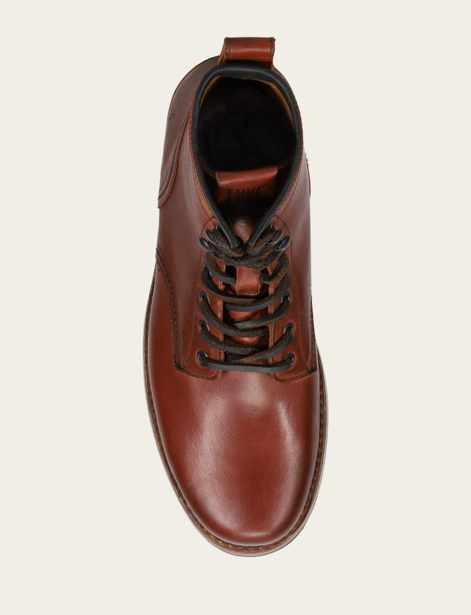 Frye Special Offer - Men's Whiskey Hudson Workboot Plain Toe Boot