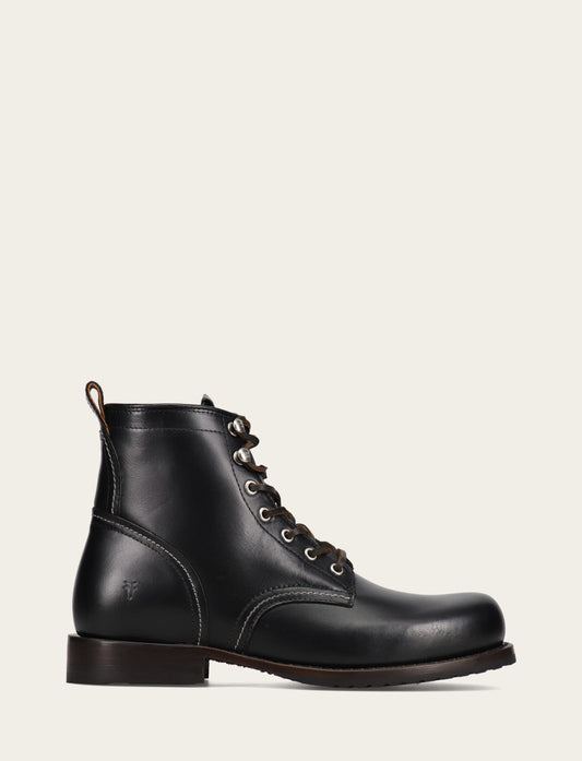 Frye Signature - Men's Black Hudson Workboot Plain Toe