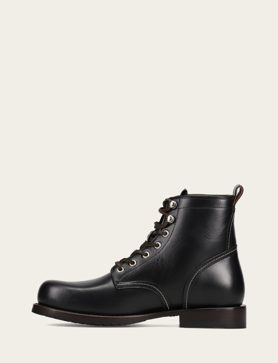 Frye Signature - Men's Black Hudson Workboot Plain Toe