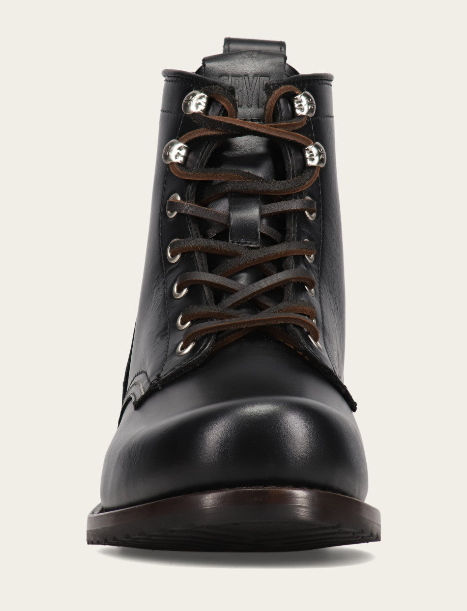 Frye Signature - Men's Black Hudson Workboot Plain Toe