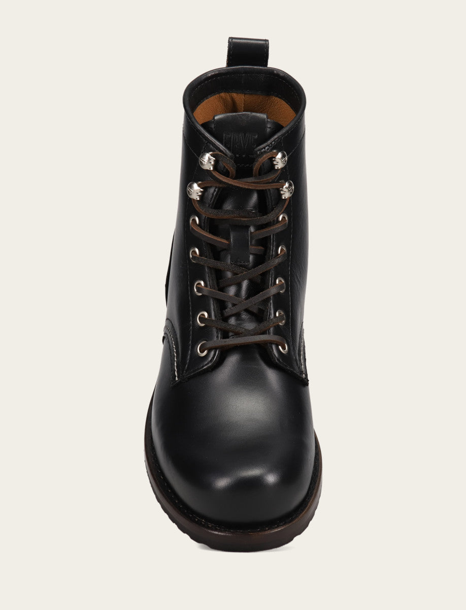 Frye Signature - Men's Black Hudson Workboot Plain Toe