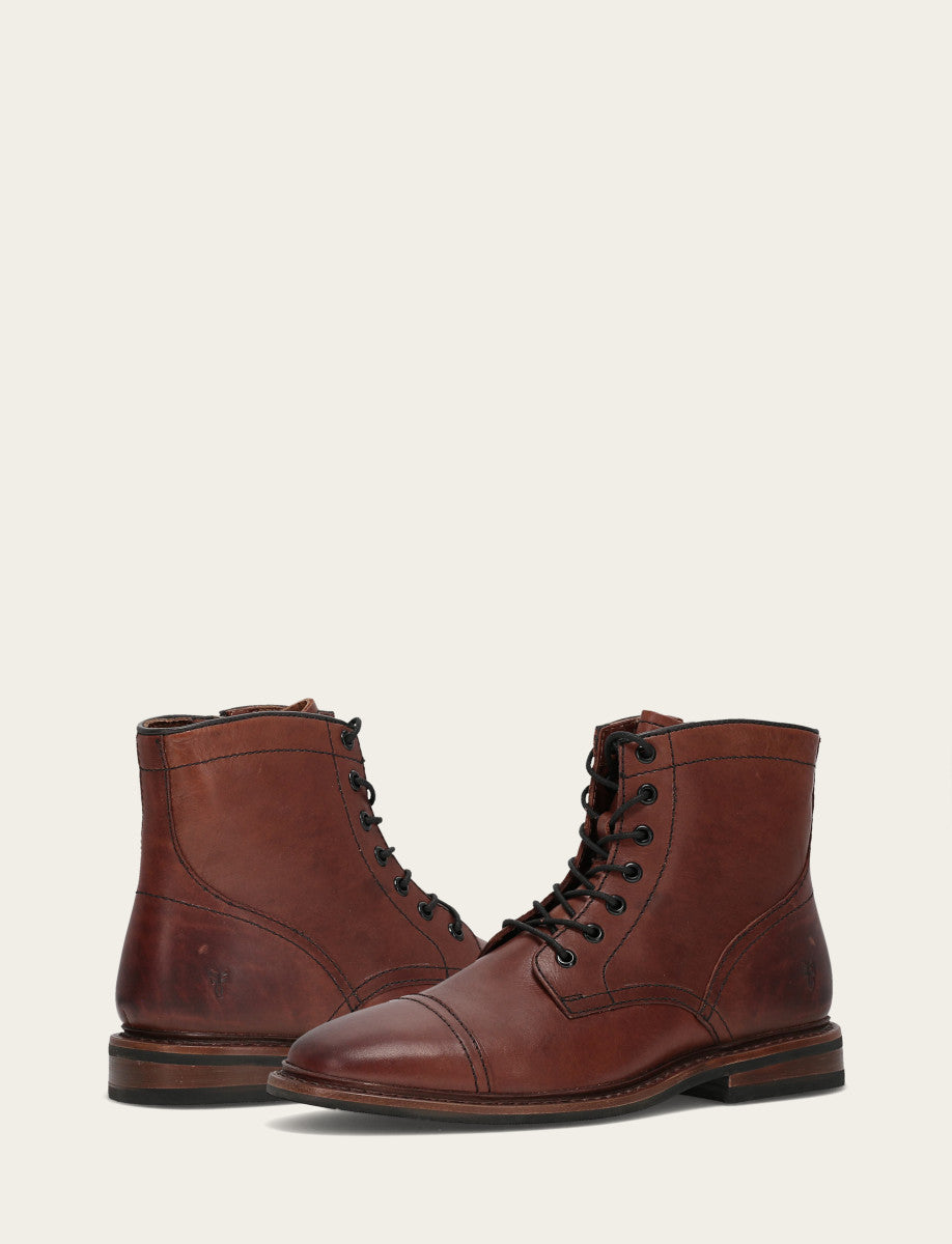 Frye New - Men's Brown Paul Mid Lace Boot