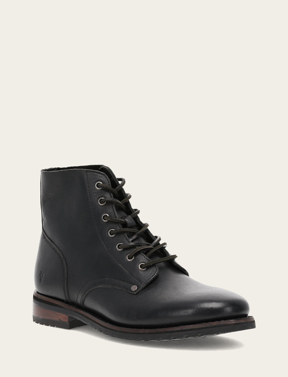 Frye Recommended - Men's Black Barrett Lace Up Boots