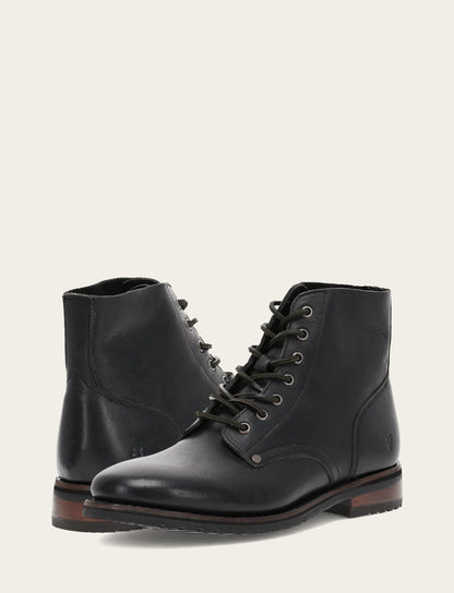 Frye Recommended - Men's Black Barrett Lace Up Boots
