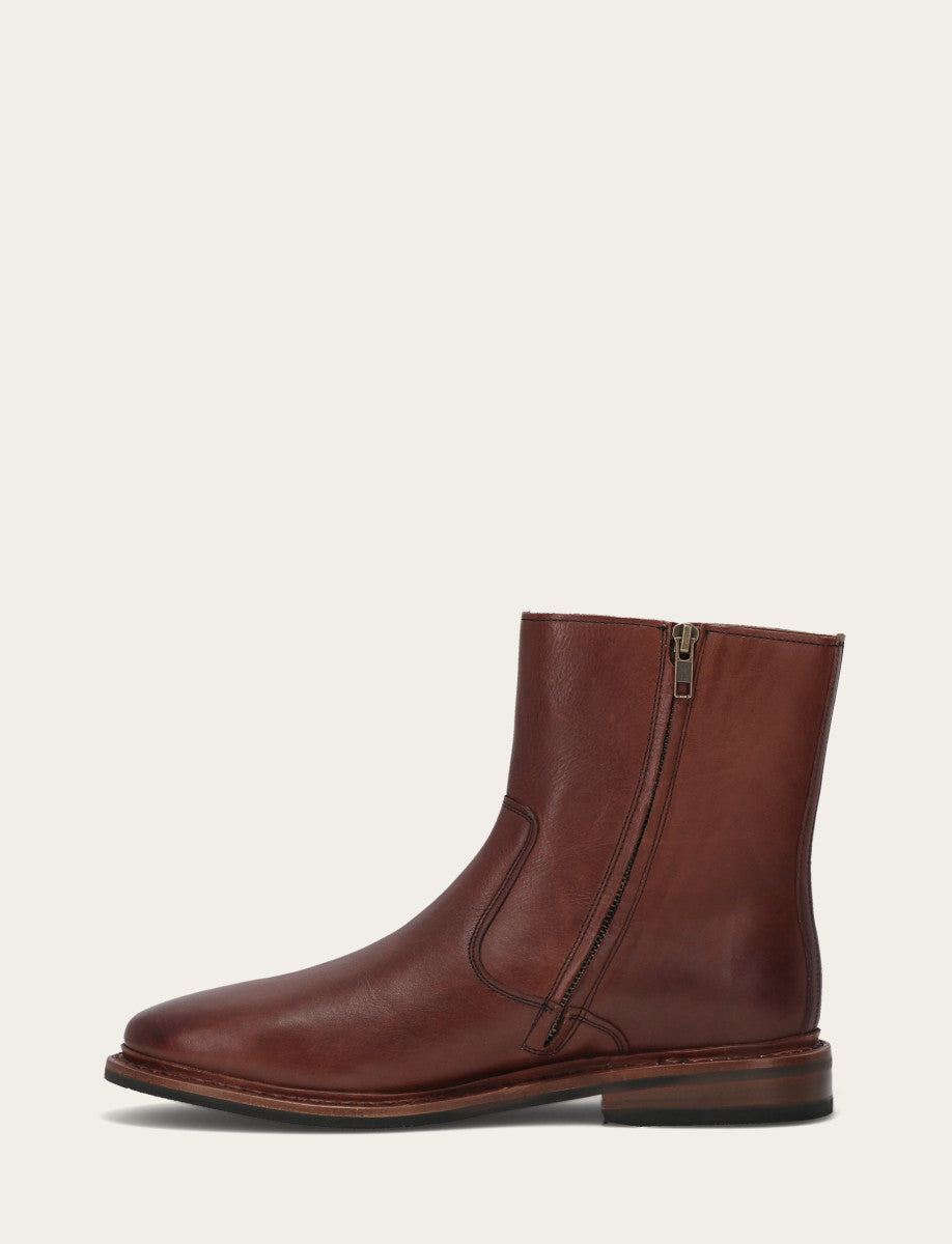 Frye Essential - Men's Brown Paul Inside Zip Boot