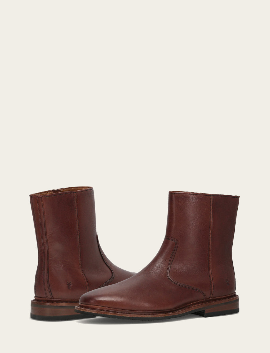 Frye Essential - Men's Brown Paul Inside Zip Boot