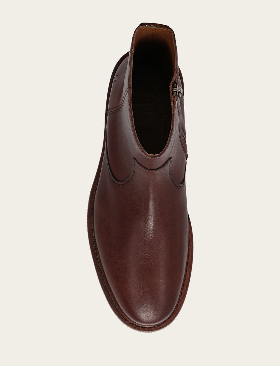 Frye Essential - Men's Brown Paul Inside Zip Boot