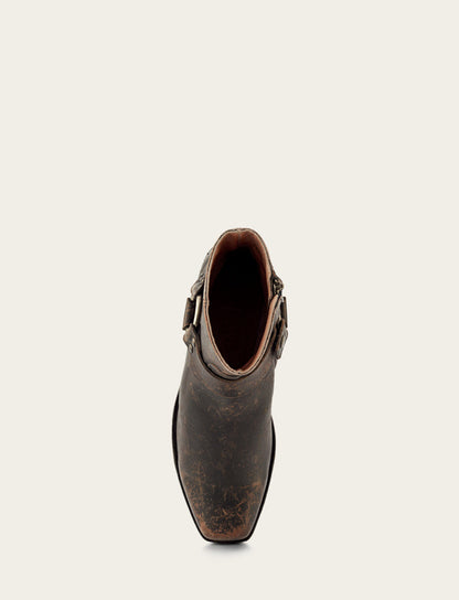Frye Trusted - Men's Antiqued Black Conway Harness Moto Boots