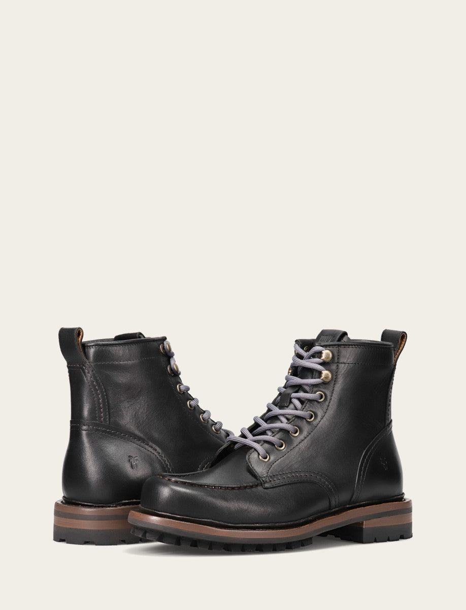 Frye Special Offer - Men's Black Hudson Workboot Lug