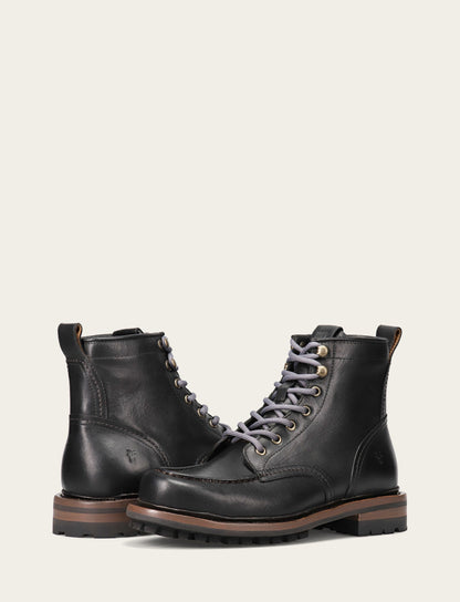 Frye Special Offer - Men's Black Hudson Workboot Lug