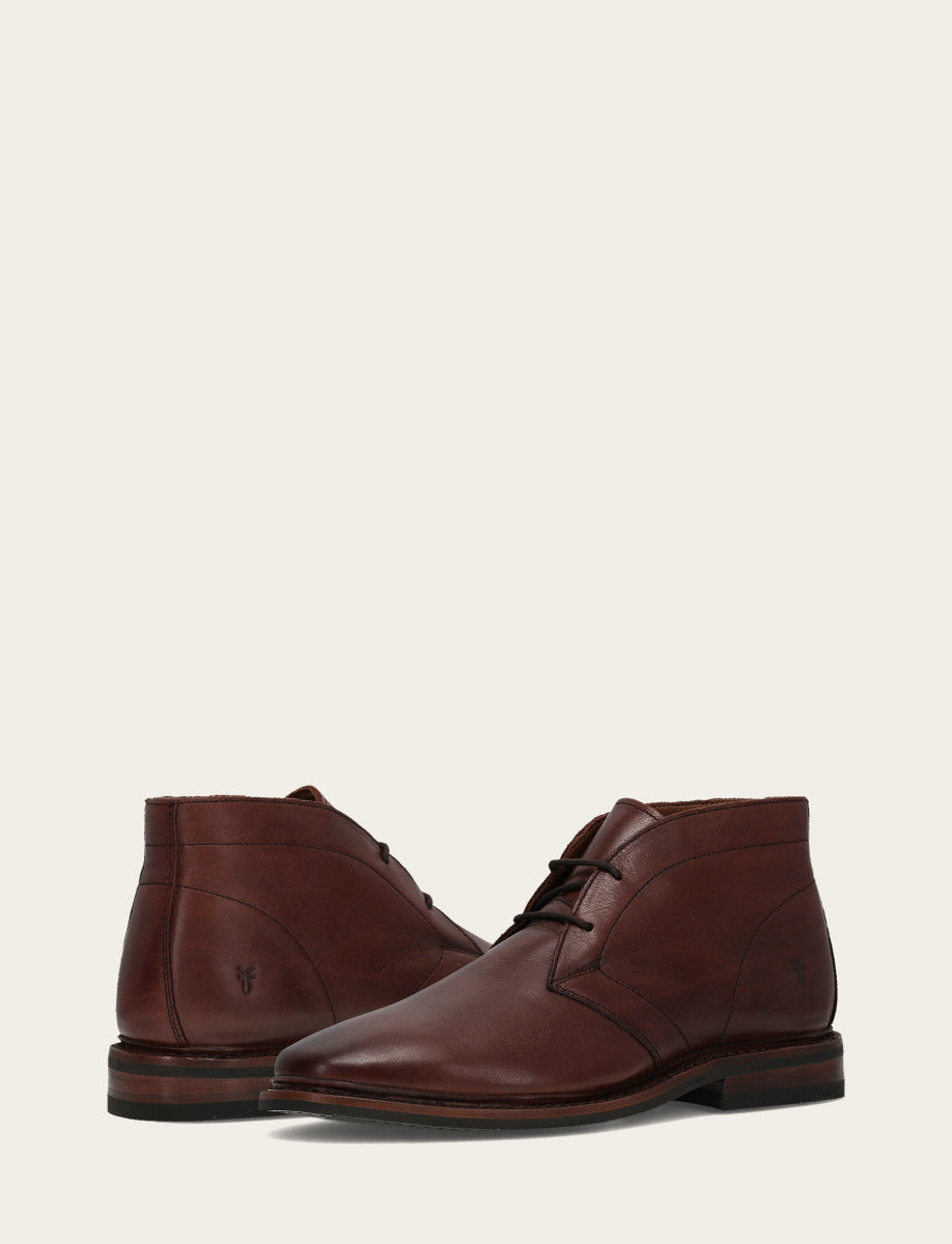 Frye Popular - Men’s Brown Oiled Leather Paul Chukka Boots