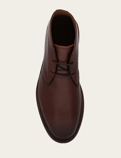 Frye Popular - Men’s Brown Oiled Leather Paul Chukka Boots