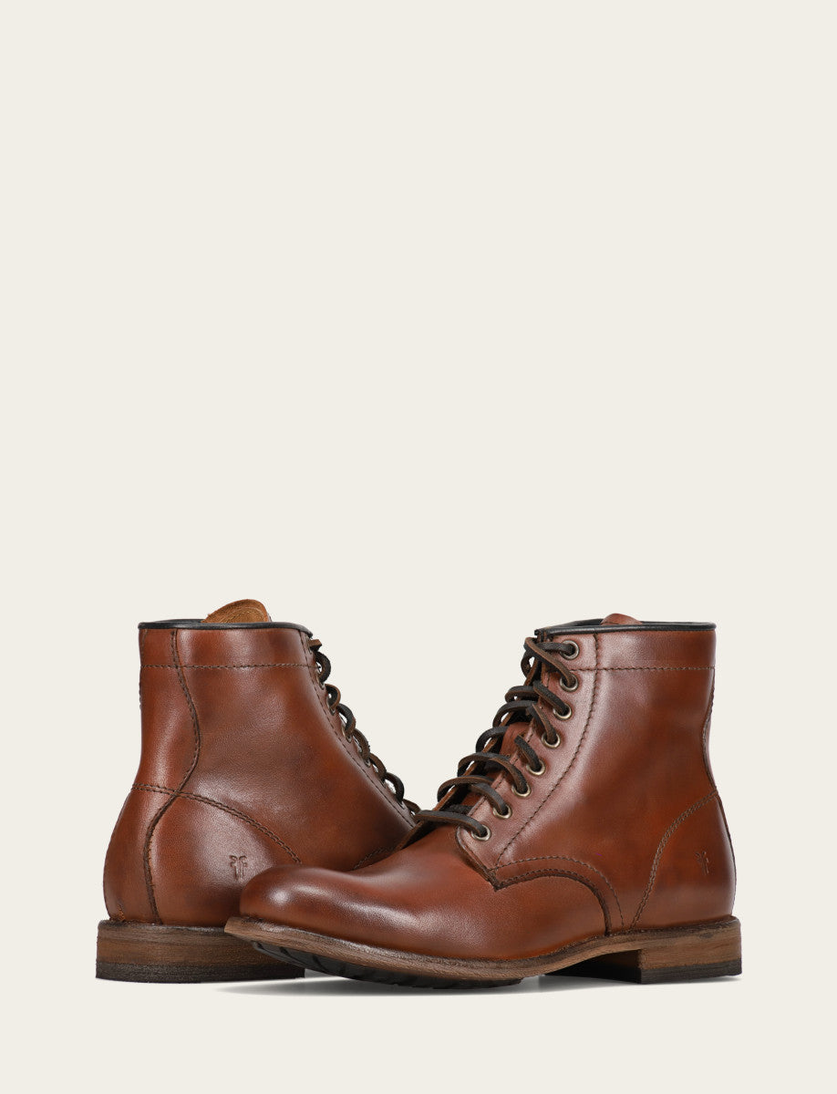 Frye Value - Men's Cognac Tyler Flex Lace Up Boots