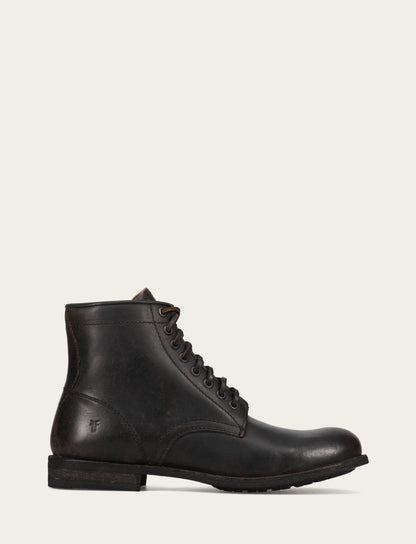 Frye Trusted - Men's Antiqued Black Tyler Flex Lace Up Boots