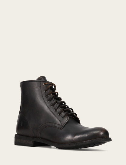 Frye Trusted - Men's Antiqued Black Tyler Flex Lace Up Boots