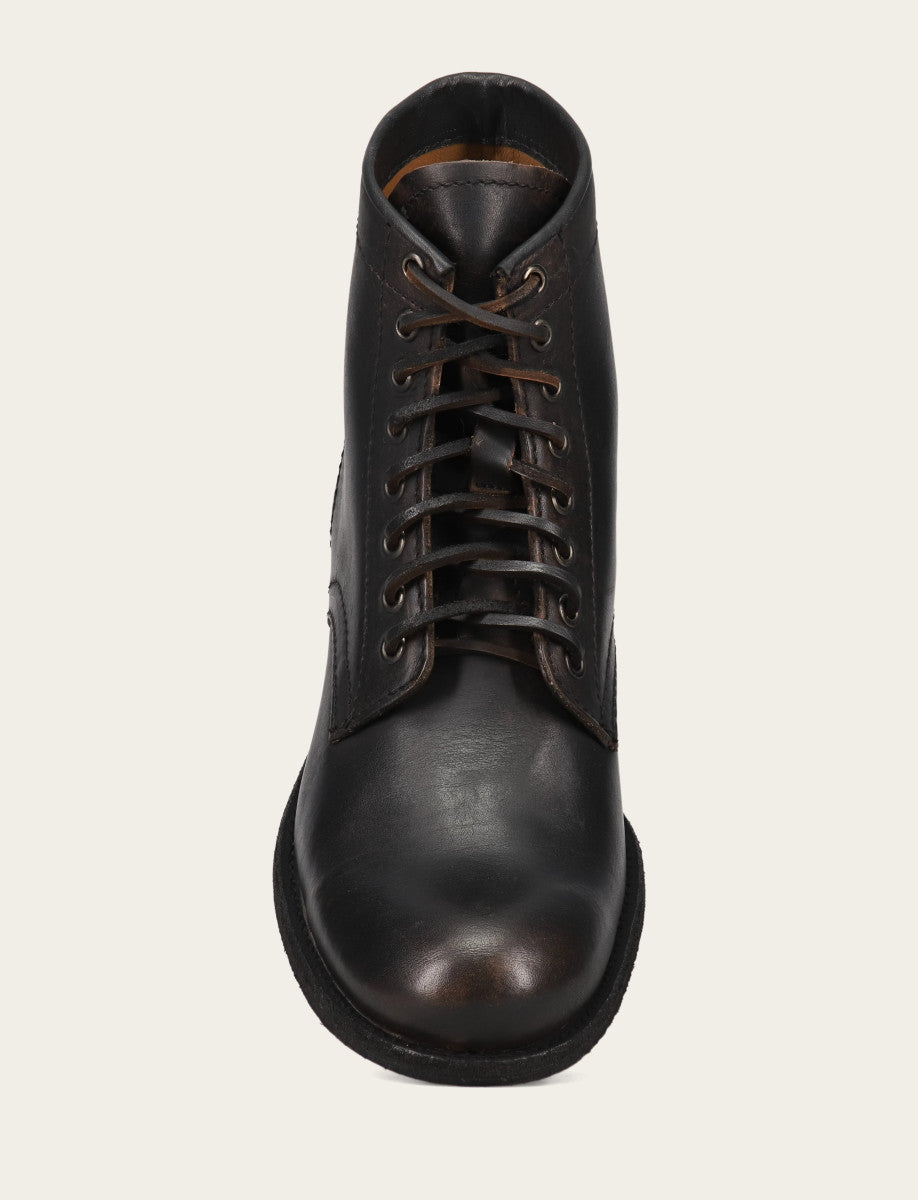 Frye Trusted - Men's Antiqued Black Tyler Flex Lace Up Boots