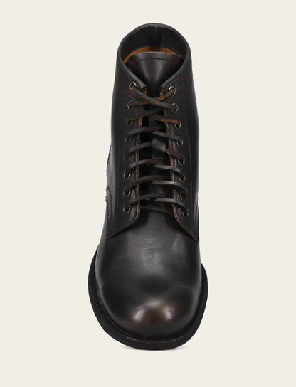 Frye Trusted - Men's Antiqued Black Tyler Flex Lace Up Boots
