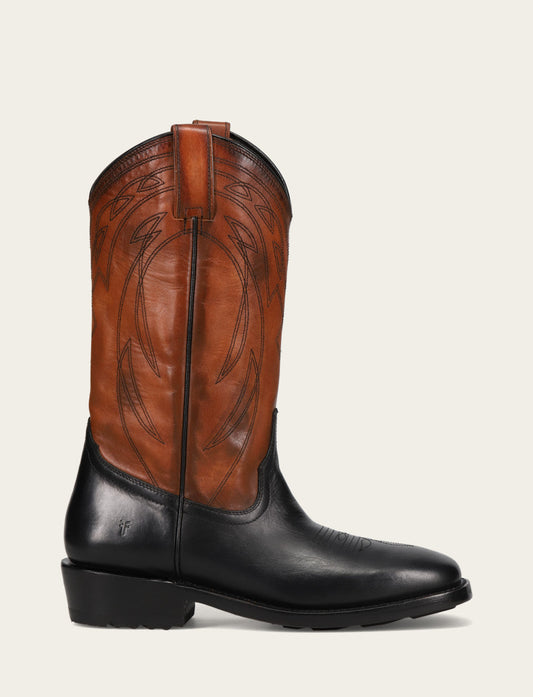 Frye Deals - Men's Black Nash Deco Stitch Pull On Boots