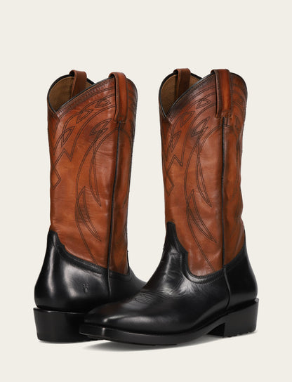 Frye Deals - Men's Black Nash Deco Stitch Pull On Boots
