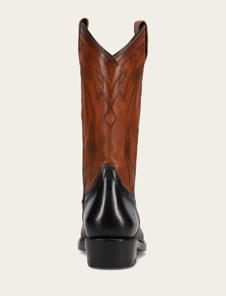 Frye Deals - Men's Black Nash Deco Stitch Pull On Boots