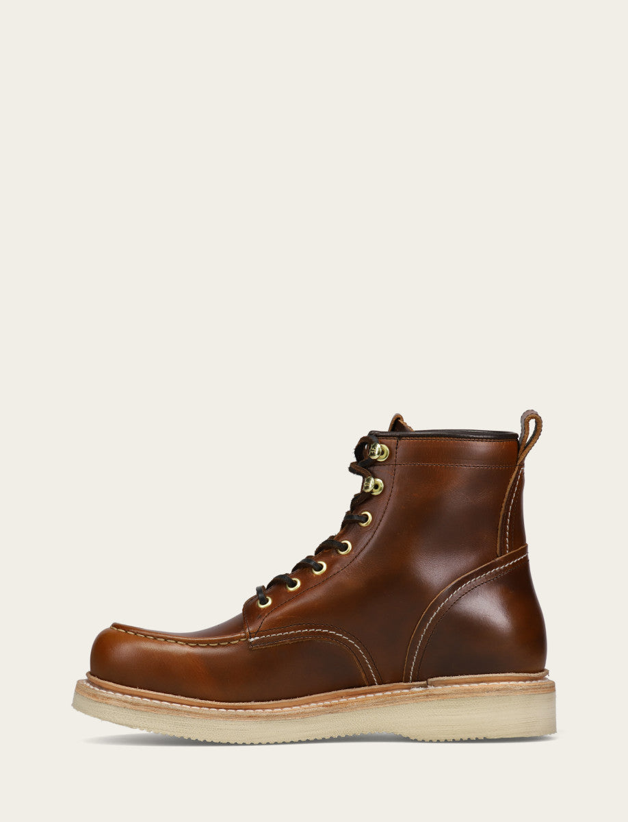 Frye Recommended - Men's Saddle Hudson Workboot Wedge Lace Ups