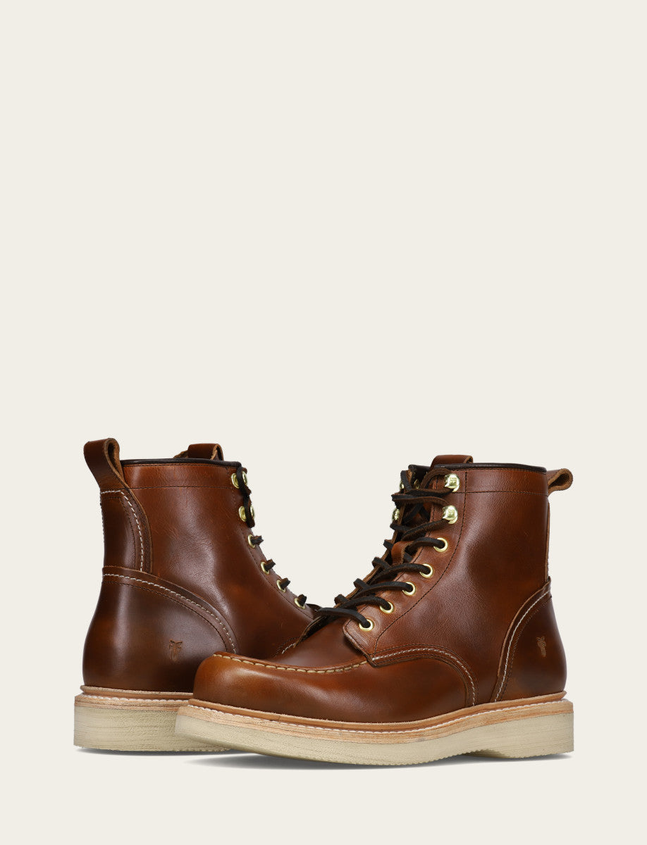 Frye Recommended - Men's Saddle Hudson Workboot Wedge Lace Ups