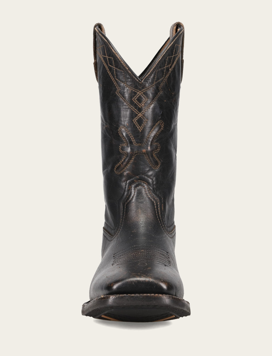 Frye New - Men's Black Hauser Logo Stitch Boots