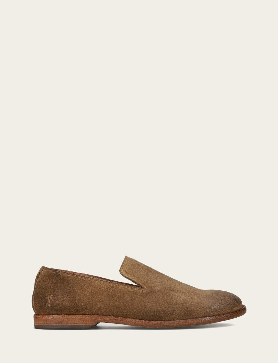 Frye Recommended - Men's Ash Waxed Suede Chris Venetian Loafers