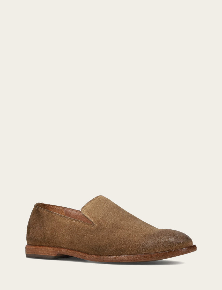 Frye Recommended - Men's Ash Waxed Suede Chris Venetian Loafers