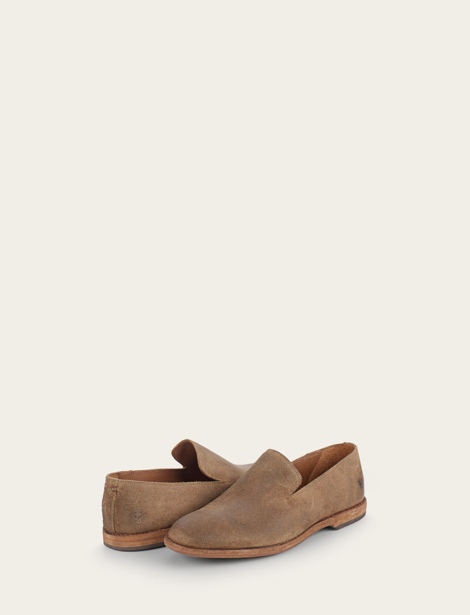 Frye Recommended - Men's Ash Waxed Suede Chris Venetian Loafers