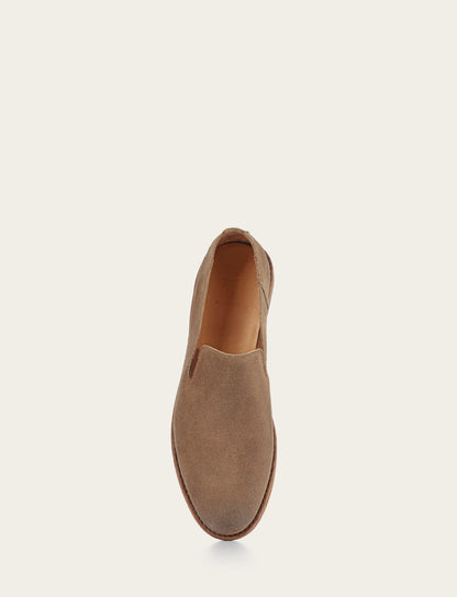 Frye Recommended - Men's Ash Waxed Suede Chris Venetian Loafers