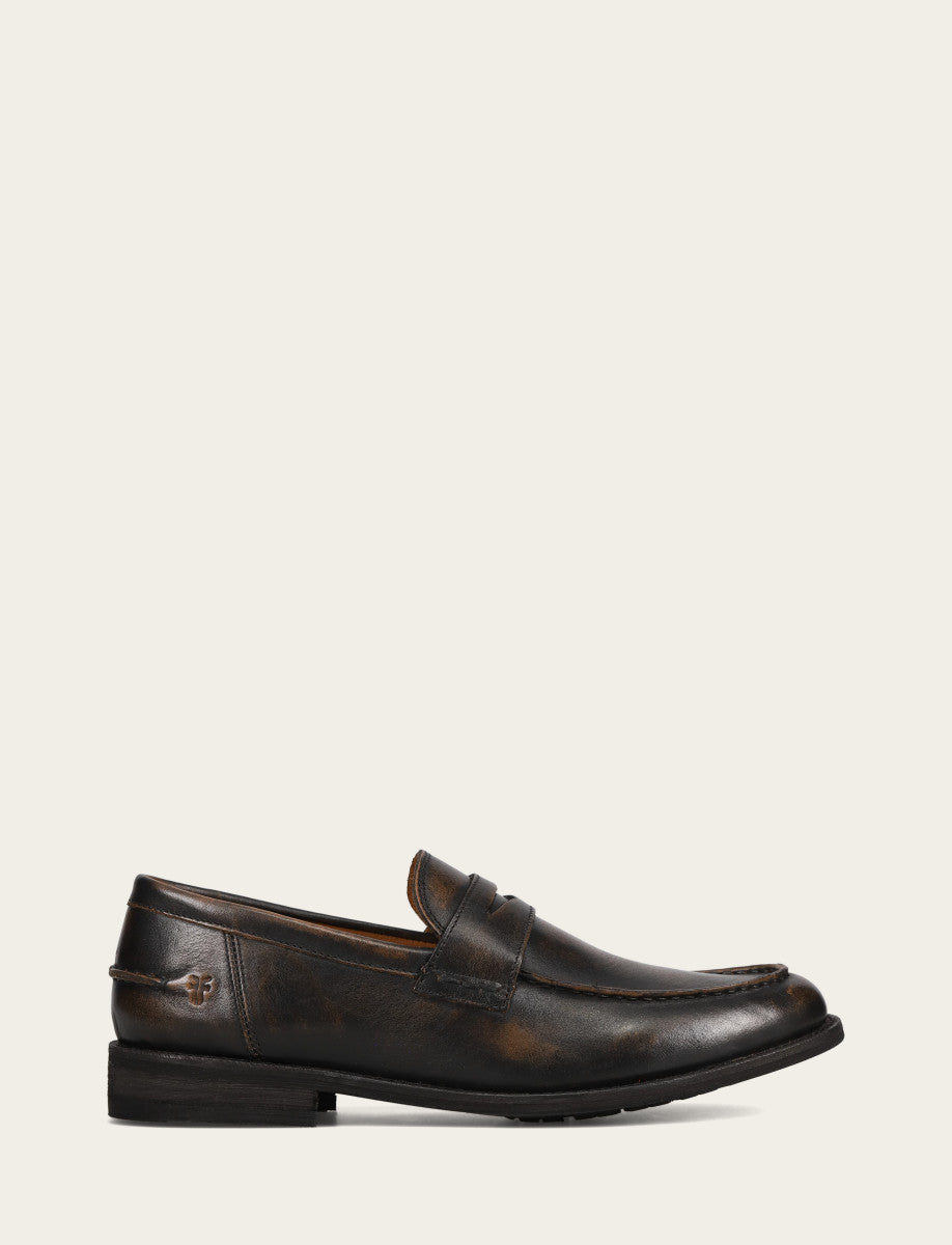 Frye Recommended - Men's Brown Brush Off Tyler Flex Penny Loafer