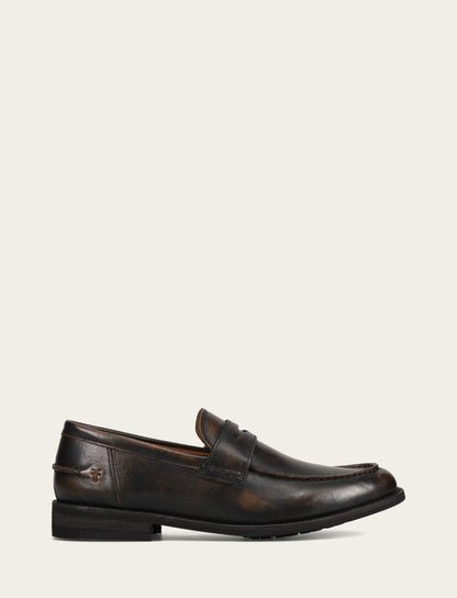 Frye Recommended - Men's Brown Brush Off Tyler Flex Penny Loafer
