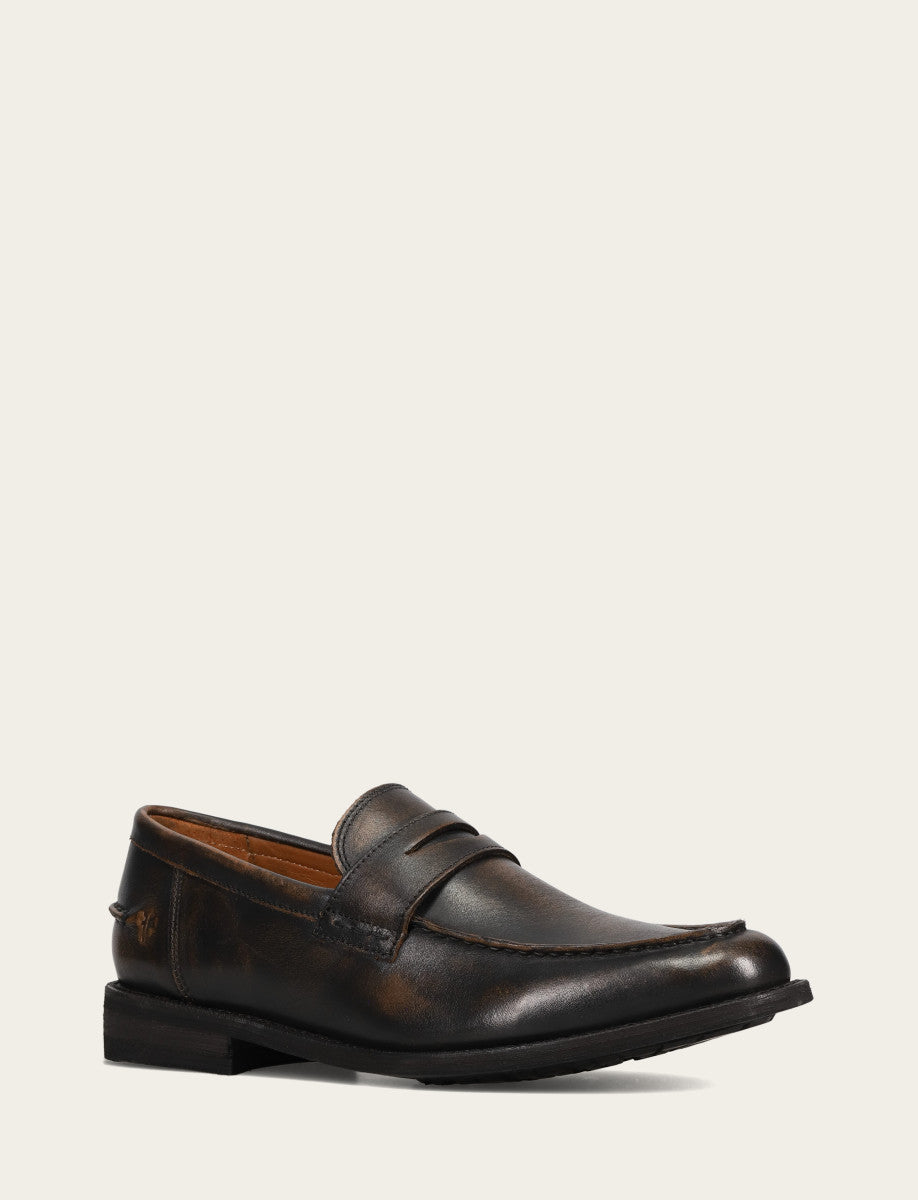 Frye Recommended - Men's Brown Brush Off Tyler Flex Penny Loafer