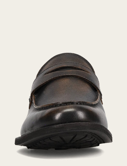 Frye Recommended - Men's Brown Brush Off Tyler Flex Penny Loafer