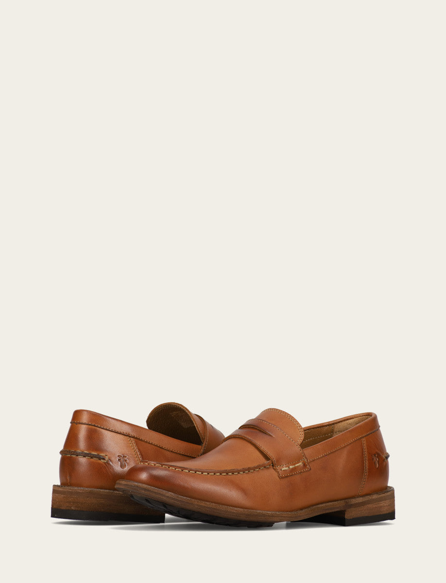 Frye Customer Favorite - Men's Caramel Tyler Flex Penny Loafers