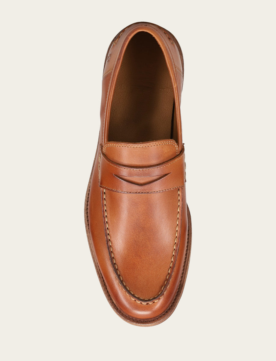 Frye Customer Favorite - Men's Caramel Tyler Flex Penny Loafers