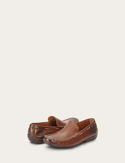 Frye Top Pick - Men's Cognac Lewis Venetian Loafers