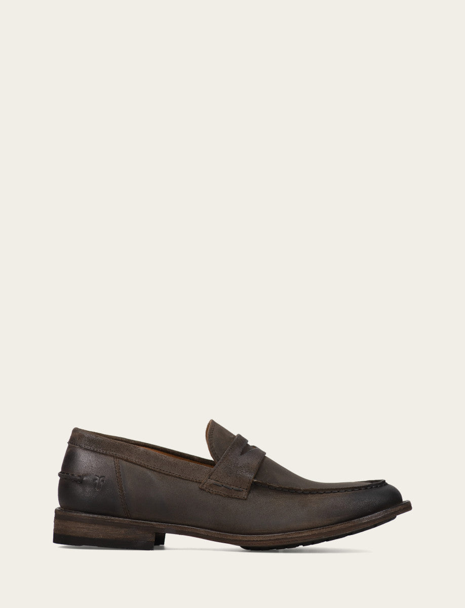 Frye Best Price - Men's Chocolate Tyler Flex Penny Loafers