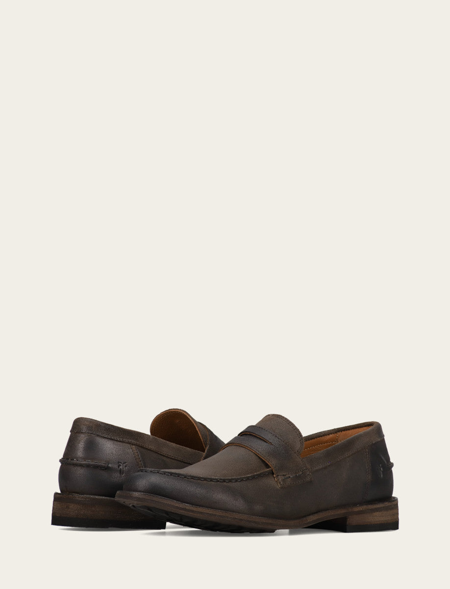 Frye Best Price - Men's Chocolate Tyler Flex Penny Loafers