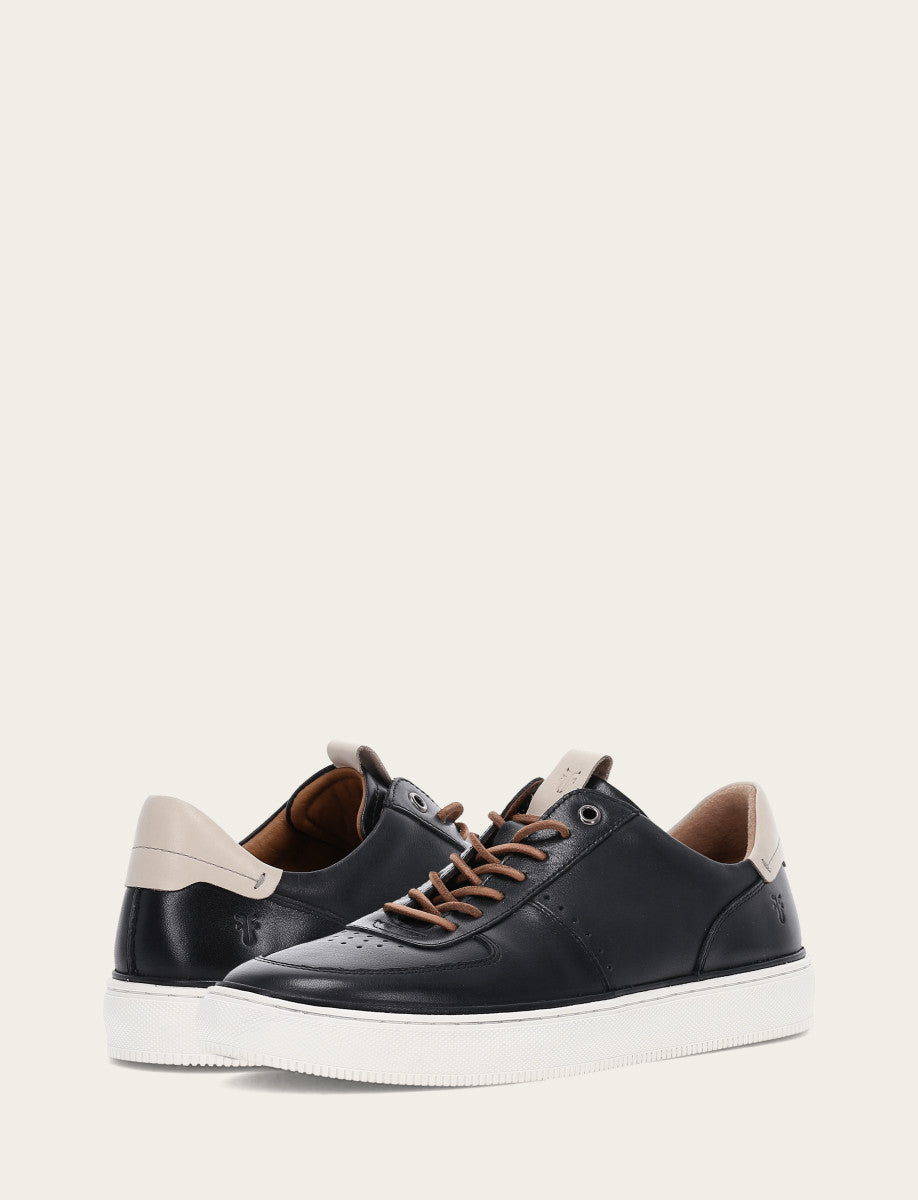 Frye Quality - Men's Black Astor Low Lace Court Sneakers