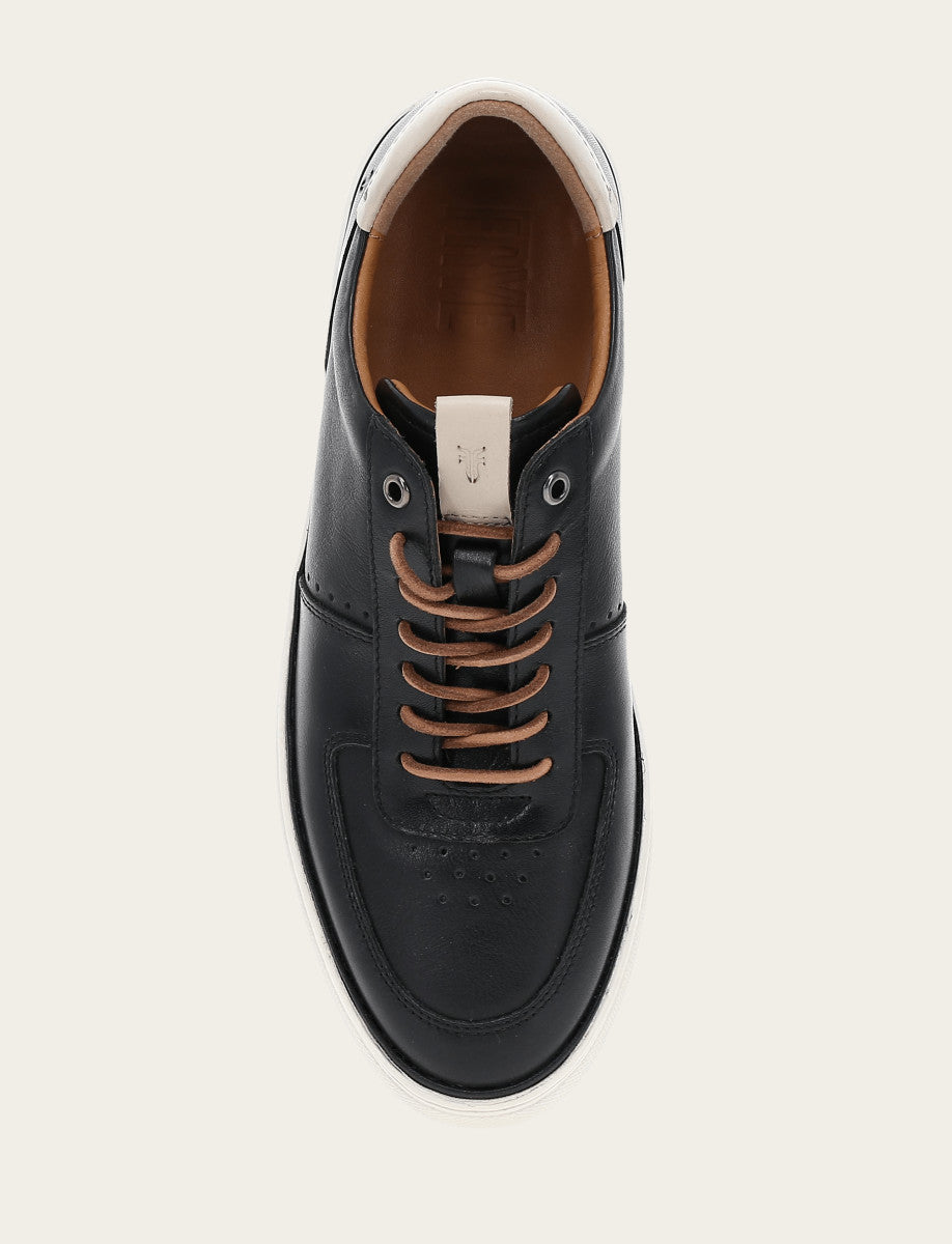 Frye Quality - Men's Black Astor Low Lace Court Sneakers