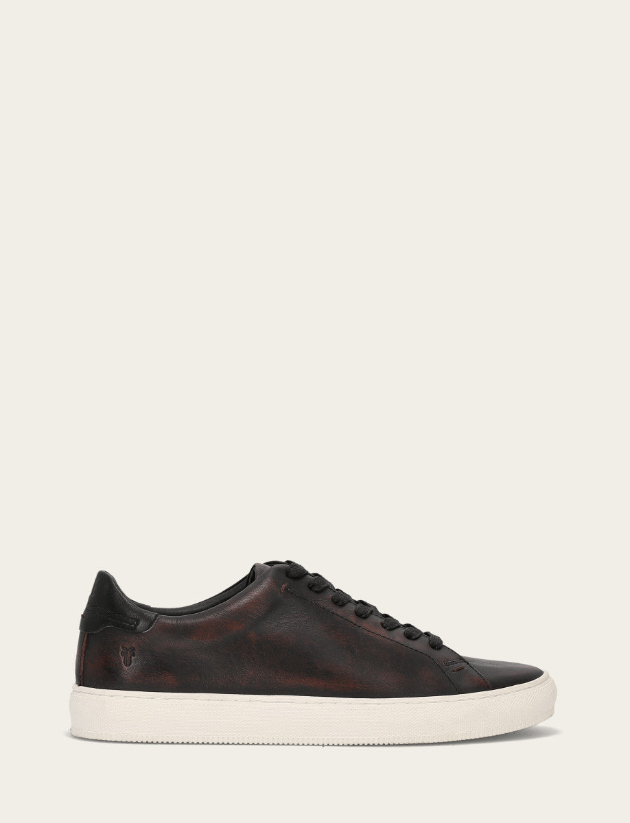 Frye Hot Sale - Men's Antiqued Black Astor Low Lace Slip On Sneakers